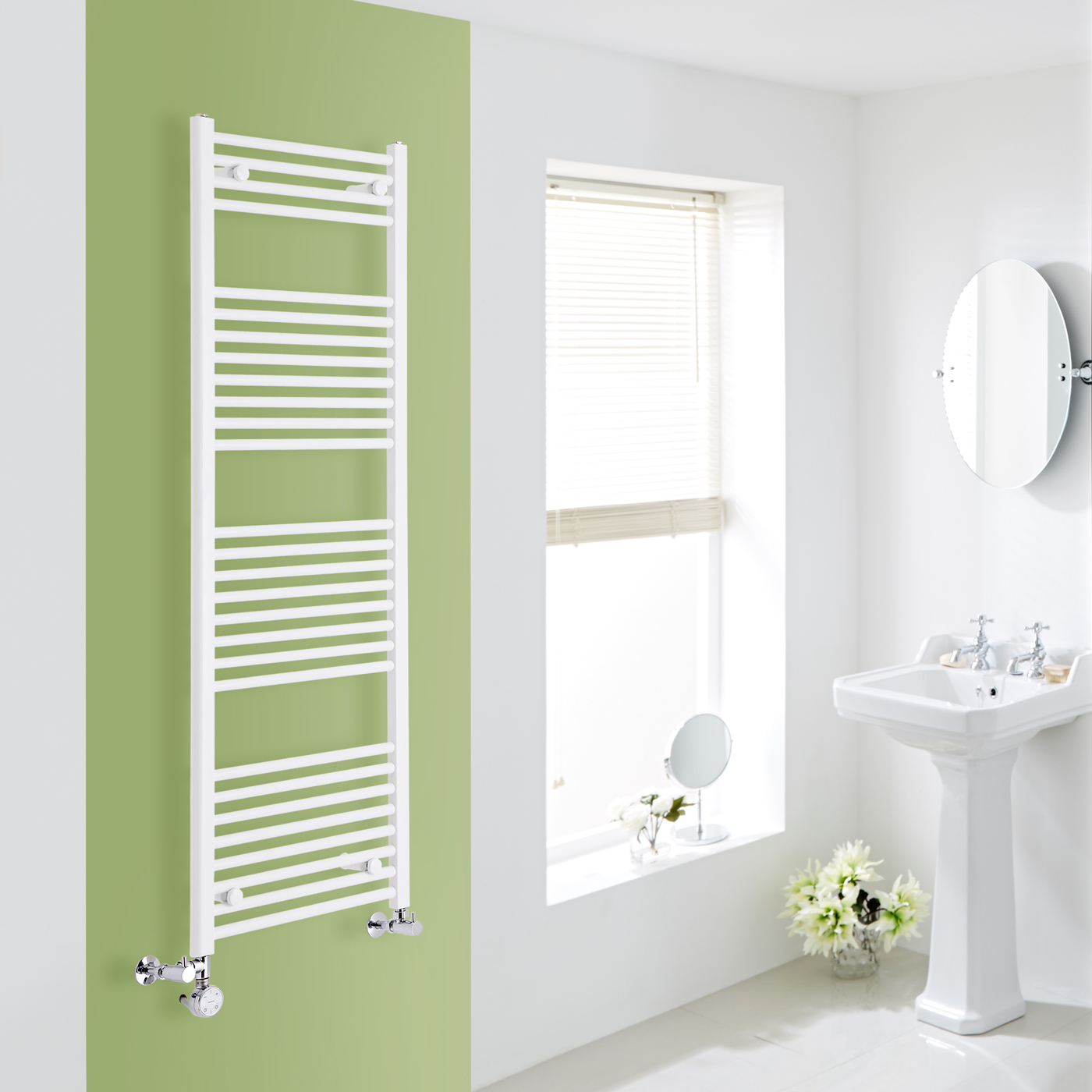 Radiador Toallero Mixto Plano - Blanco - 1500mm x 500mm x 30mm - 828 Vatios - Etna