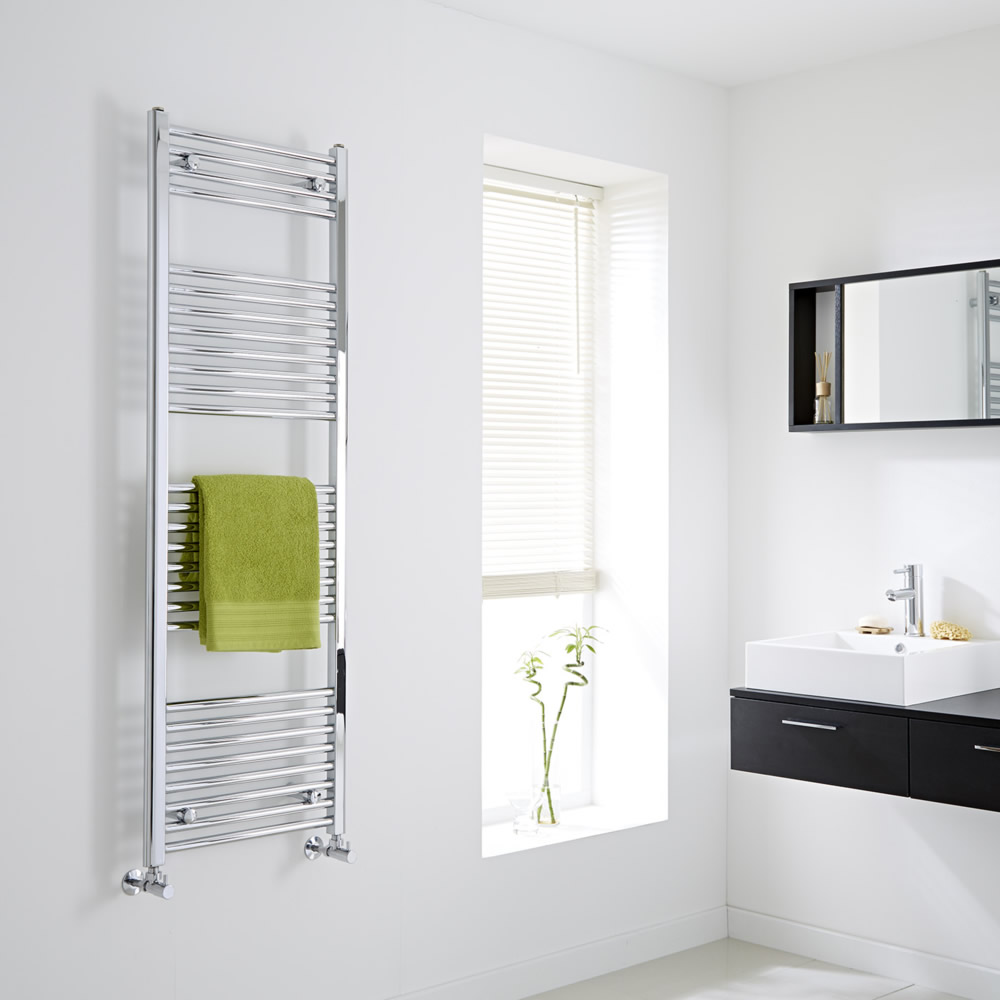 Radiador Toallero Plano - Cromado - 1500mm x 500mm x 30mm - 571 Vatios - Ischia
