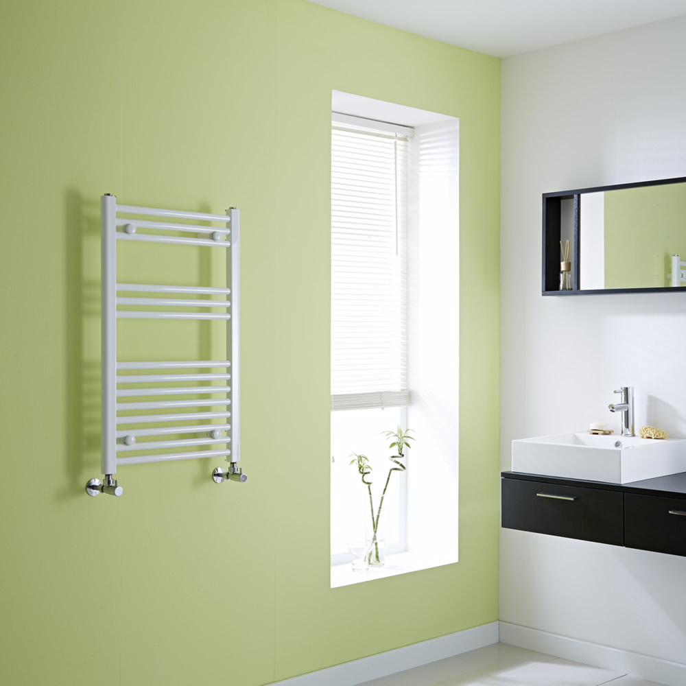 Radiador Toallero Plano - Blanco - 800mm x 500mm x 30mm - 420 Vatios - Etna