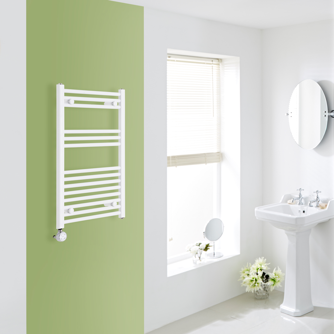 Radiador Toallero Eléctrico Plano - Blanco - 800mm x 500mm x 30mm - Etna