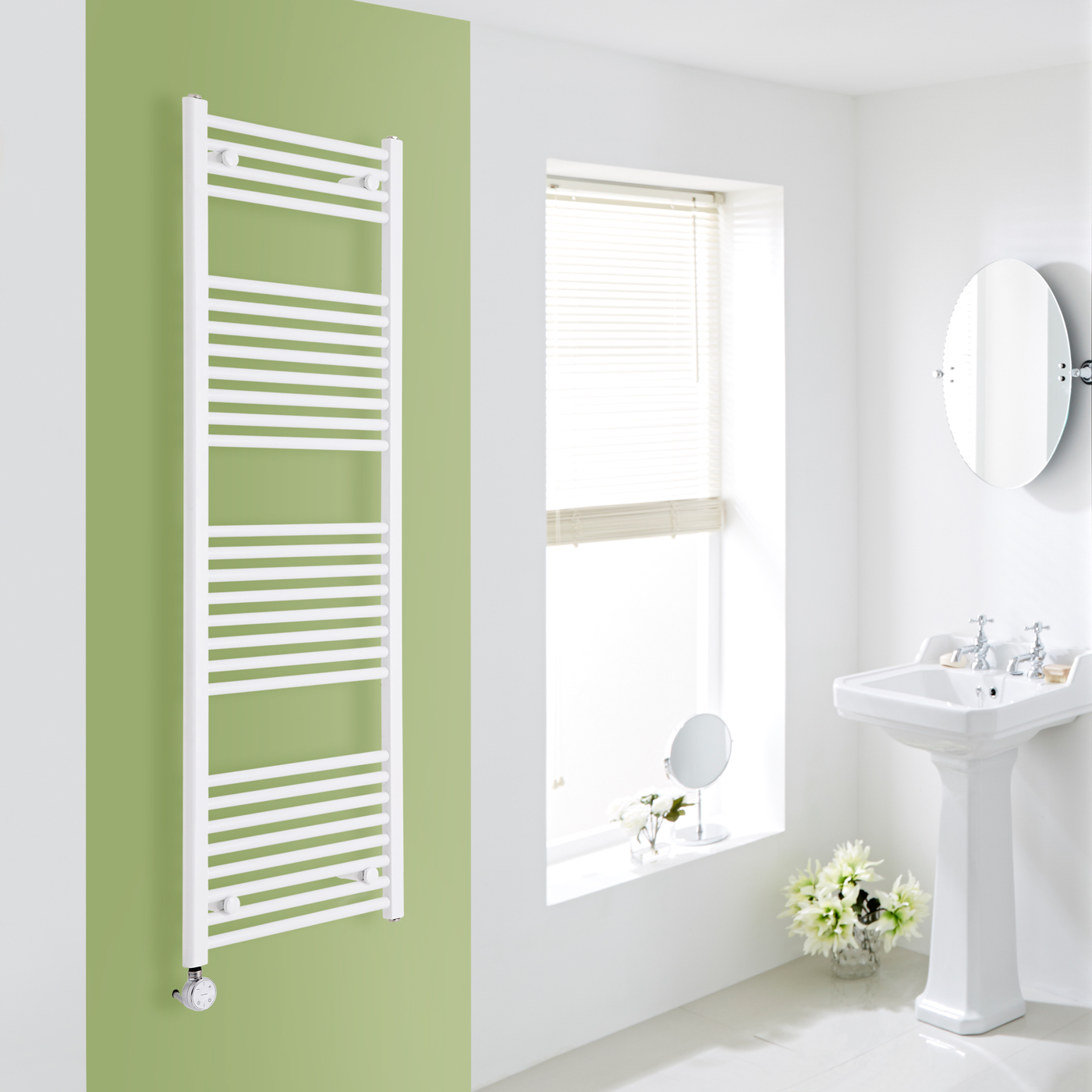Radiador Toallero Eléctrico Plano - Blanco - 1500mm x 500mm x 30mm - Etna