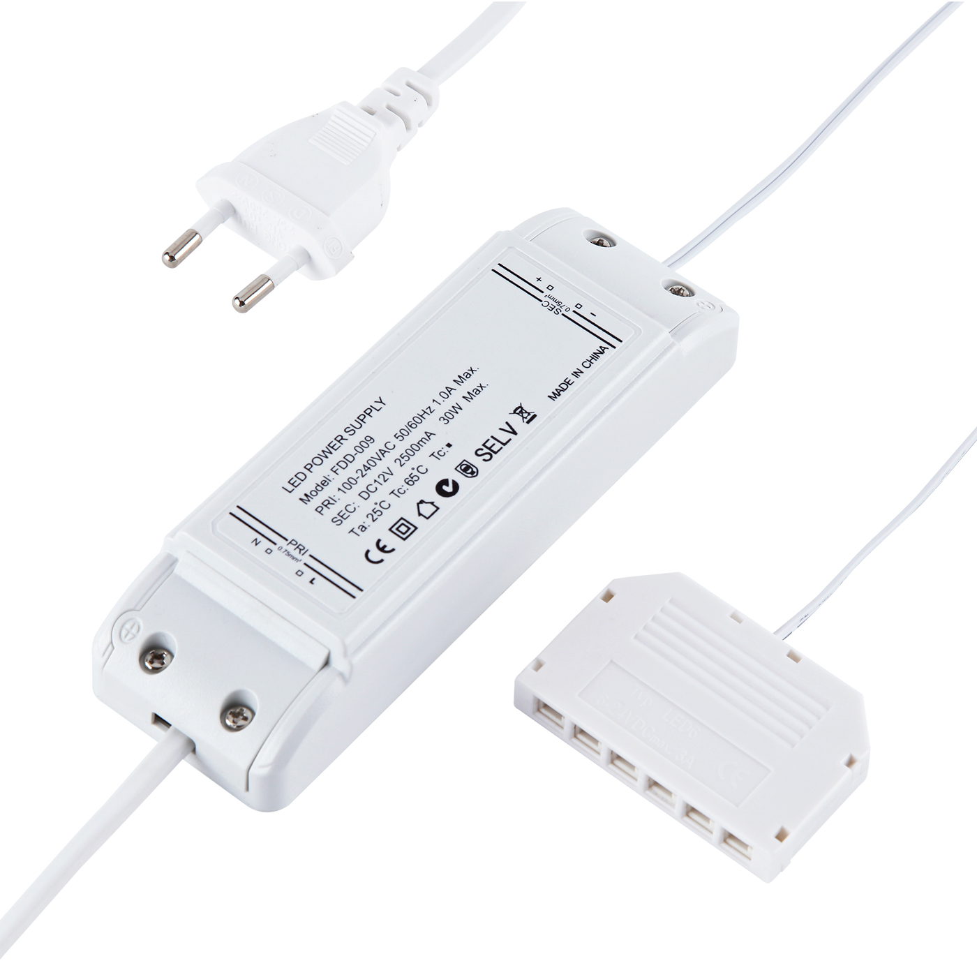 Transformador de 30W con adaptador de 6 Entradas