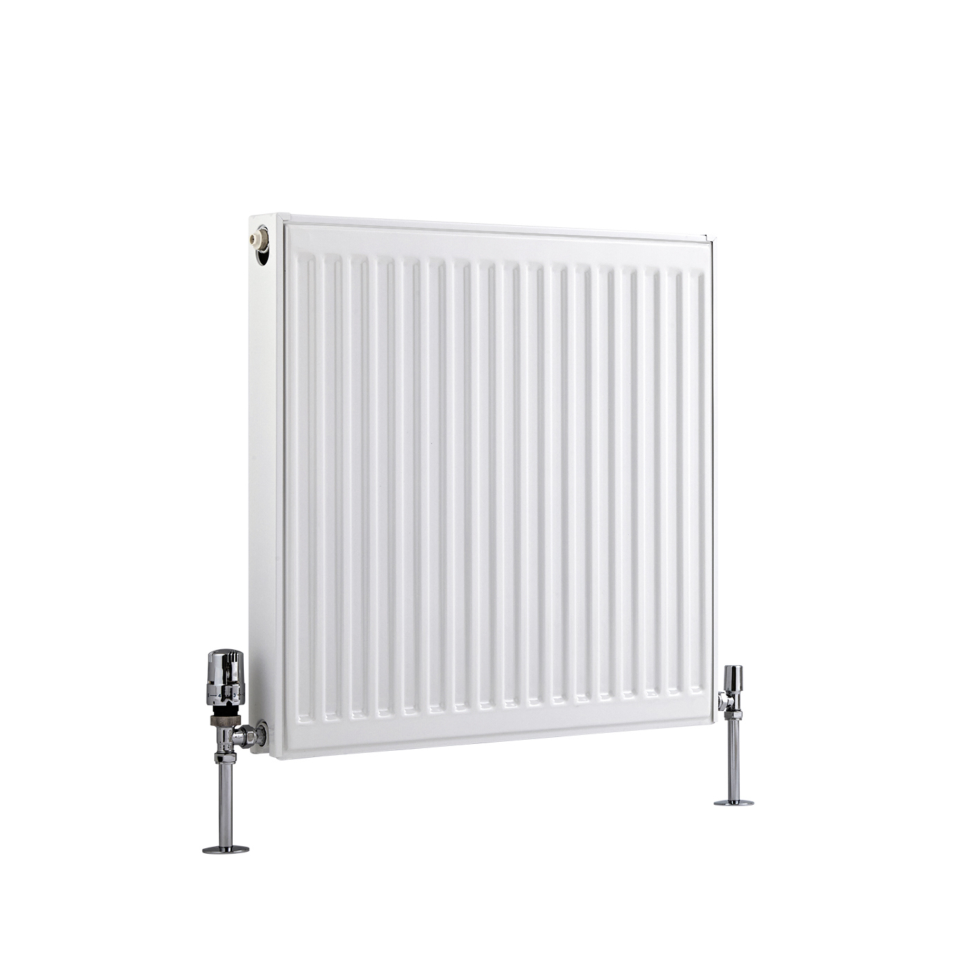 Radiador Convector Horizontal con Panel Doble Plus - Blanco - 600mm x 600mm x 73mm - 1019 Vatios - Eco