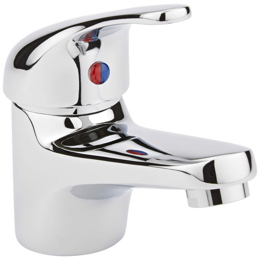 Mezclador de Lavabo Monoforo de Latón Cromado con Palanca Monomando