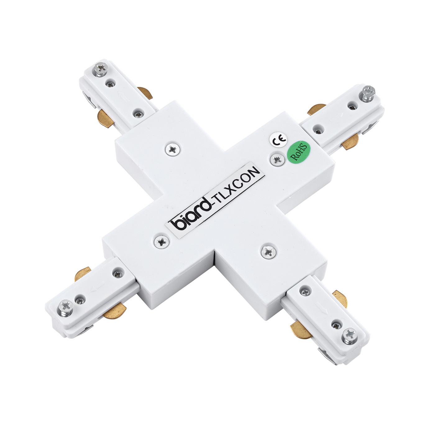 Biard Unión Conector de 4 Entradas para Focos de Carril LED - Blanco