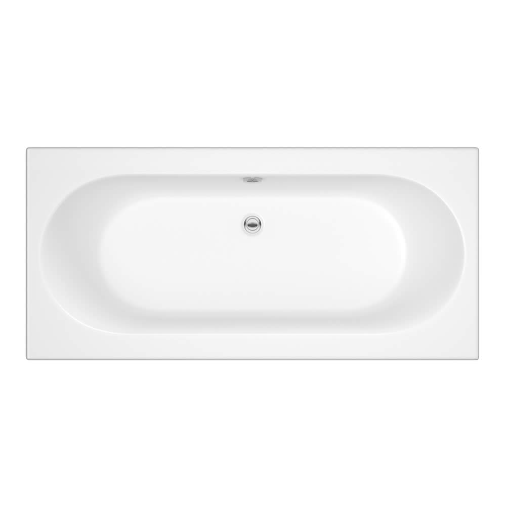 Bañera Rectangular Acrílica Blanca en Estilo Contemporáneo de 1700x700mm