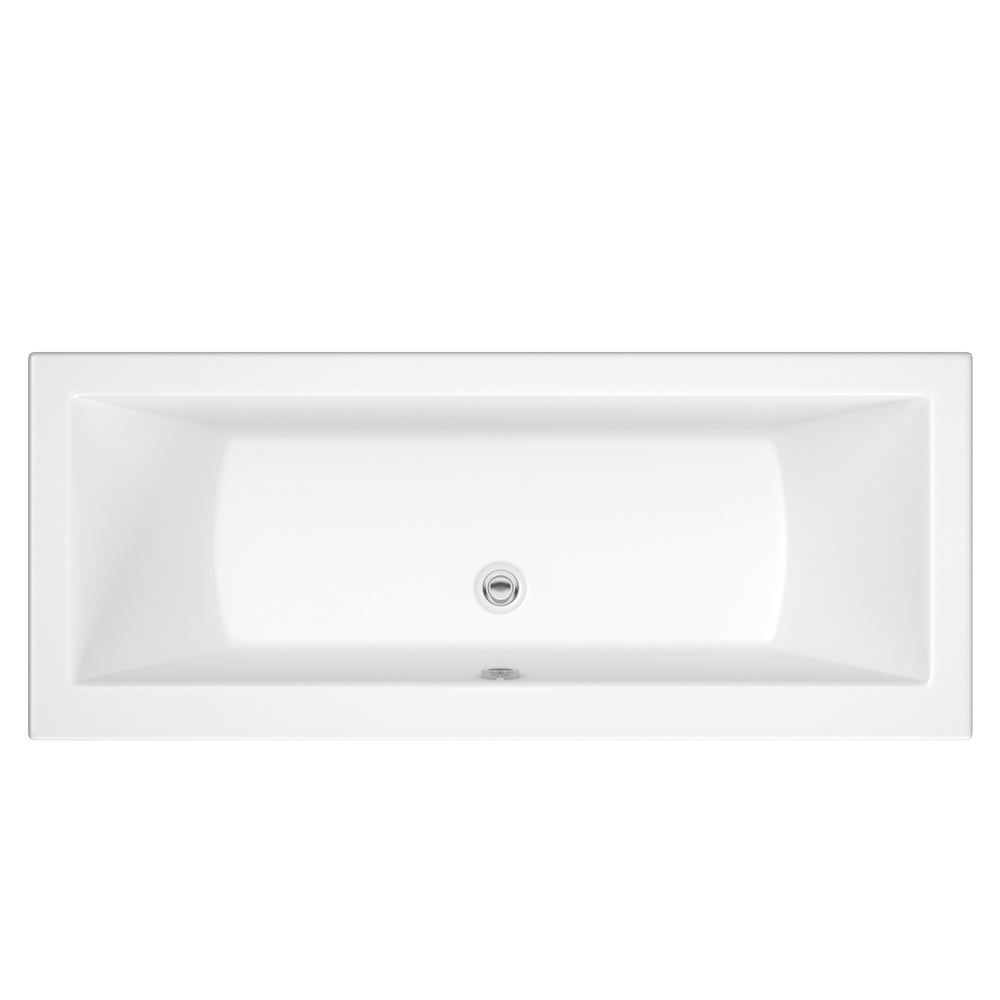 Bañera Rectangular Acrílica Blanca 1700x750mm Estilo Moderno