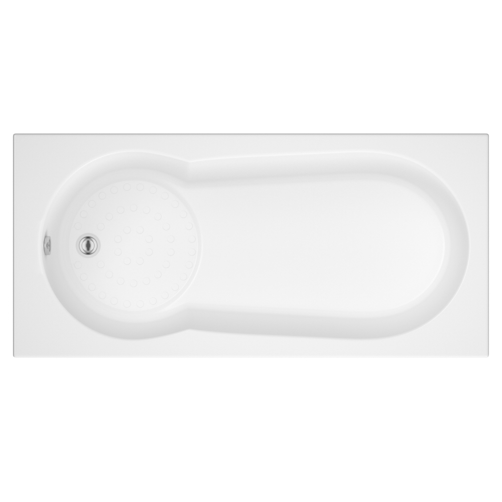 Bañera Rectangular Acrílica Blanca 1700x800mm