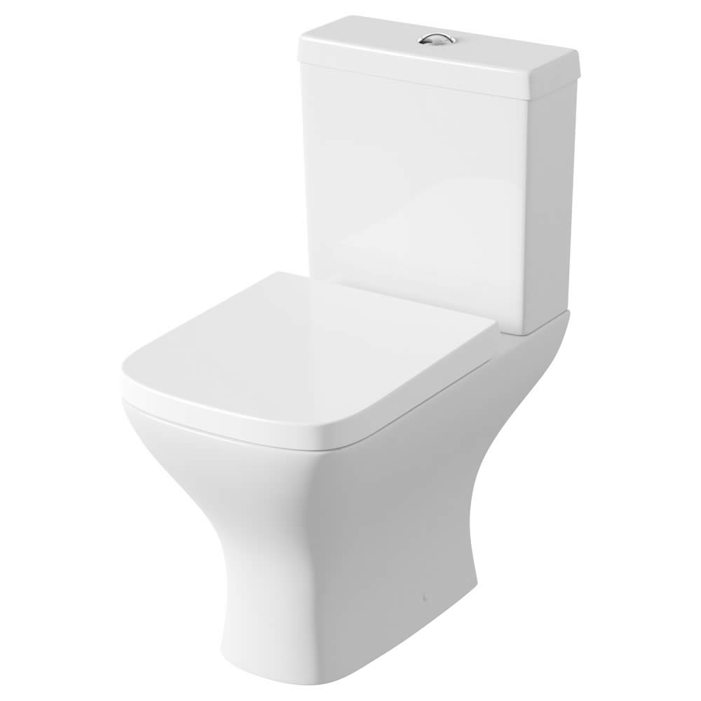 Inodoro WC Moderno con Cisterna y Tapa