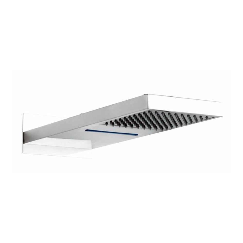Alcachofa de Ducha Rectangular Función Doble Efecto Lluvia y Cascada Brazo y Economizador de Agua - Eco