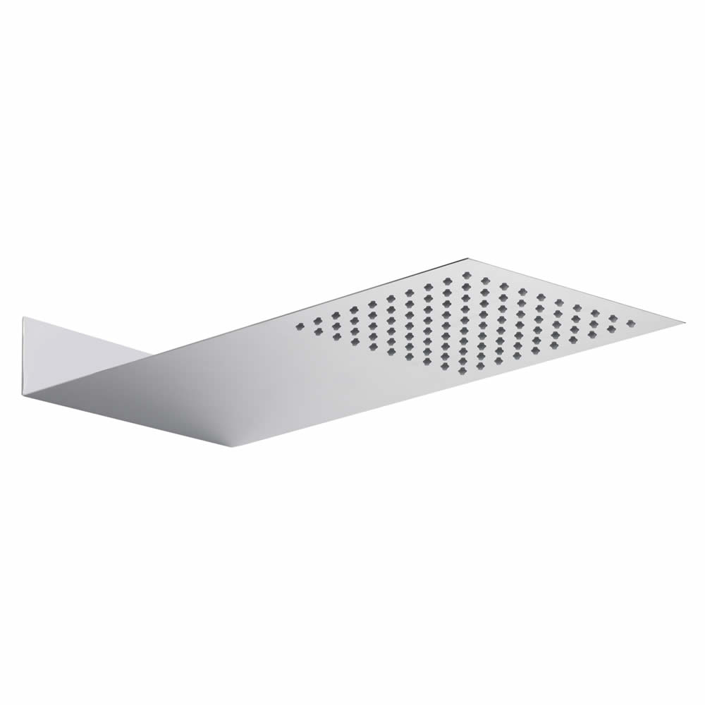 Alcachofa de Ducha Rectangular con Brazo Integrado 430mm x 200mm y Economizador de Agua - Eco