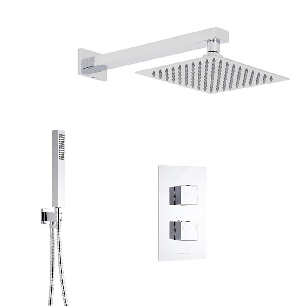 Conjunto de Ducha Completo con Llave de Ducha Mezcladora Termostática con Alcachofa