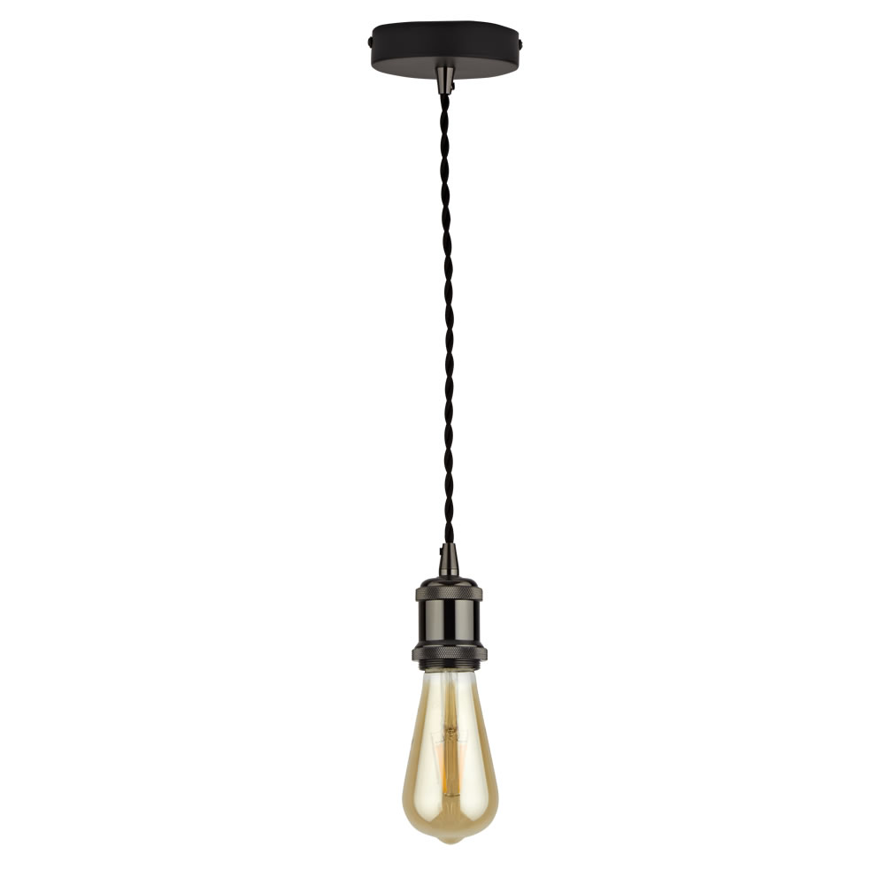 Biard Colgante Portabombilla Estilo Vintage de Aluminio Color Negro - Norrebro