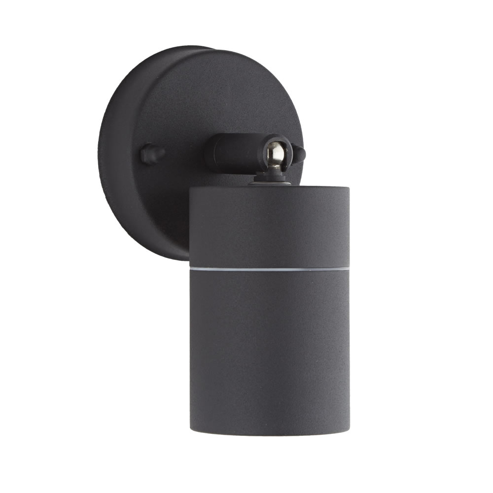 Biard Apliqué de Pared Exterior con Estructura de Acero Negro Inoxidable Descendiente Orientable - Le Mans