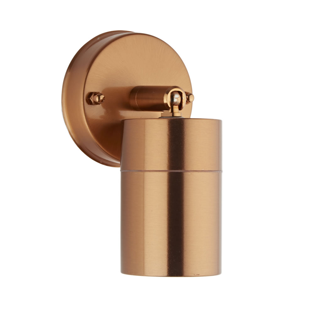 Biard Apliqué de Pared Exterior con Estructura de Acero Inoxidable Efecto Cobre Descendiente Orientable - Le Mans