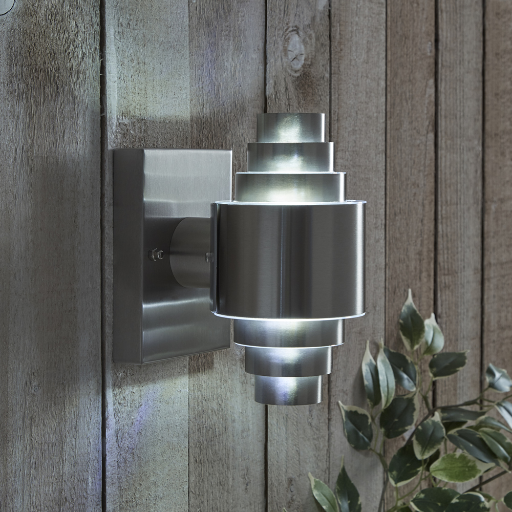 Biard Apliqué Bidireccional IP44 con Bombilla LED G9 Acero Inoxidable - Letka