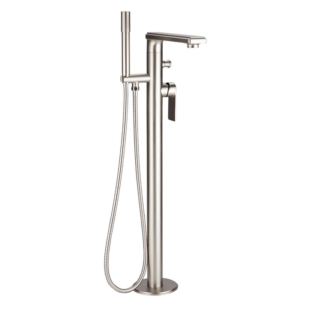 Mezclador de Bañera Autoportante Moderno de Color Níquel Cepillado – Aldwick