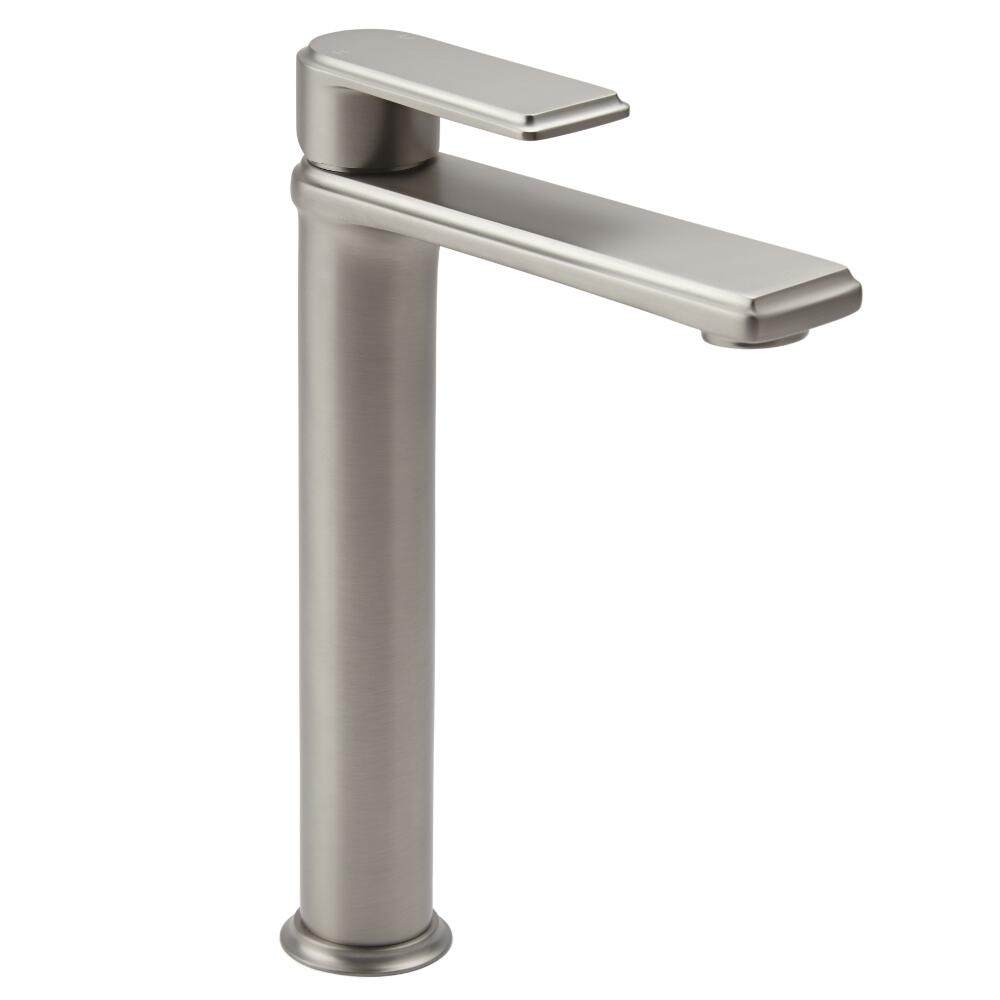 Grifo Mezclador Monoforo Alto de Color Níquel Cepillado para Lavabo - Aldwick