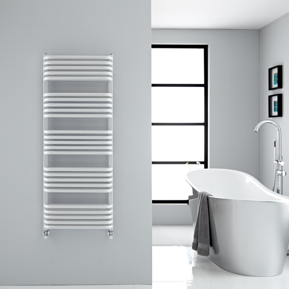 Radiador Toallero - Curvo - Blanco - 1269mm x 500mm - 1123 Vatios - Arch