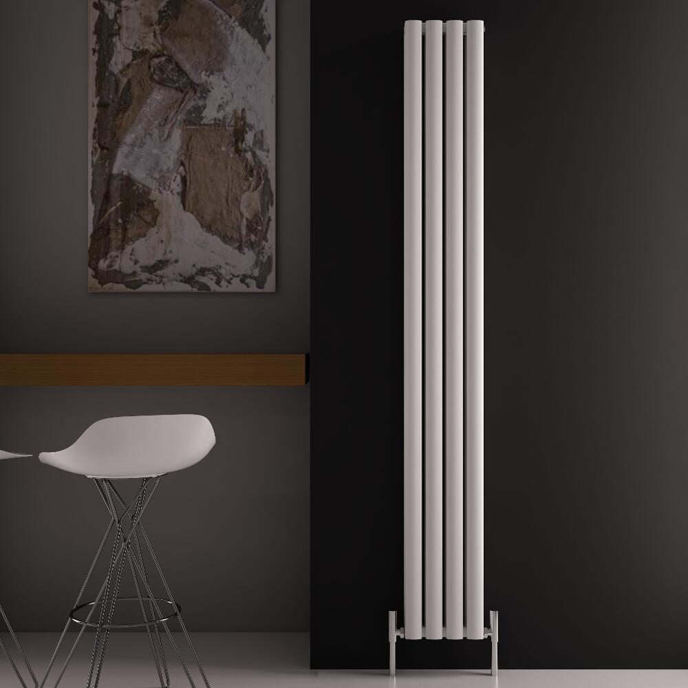 Radiador de Diseño Vertical Doble - Blanco - 1800mm x 230mm x 76mm - 1002 Vatios - Revive Air