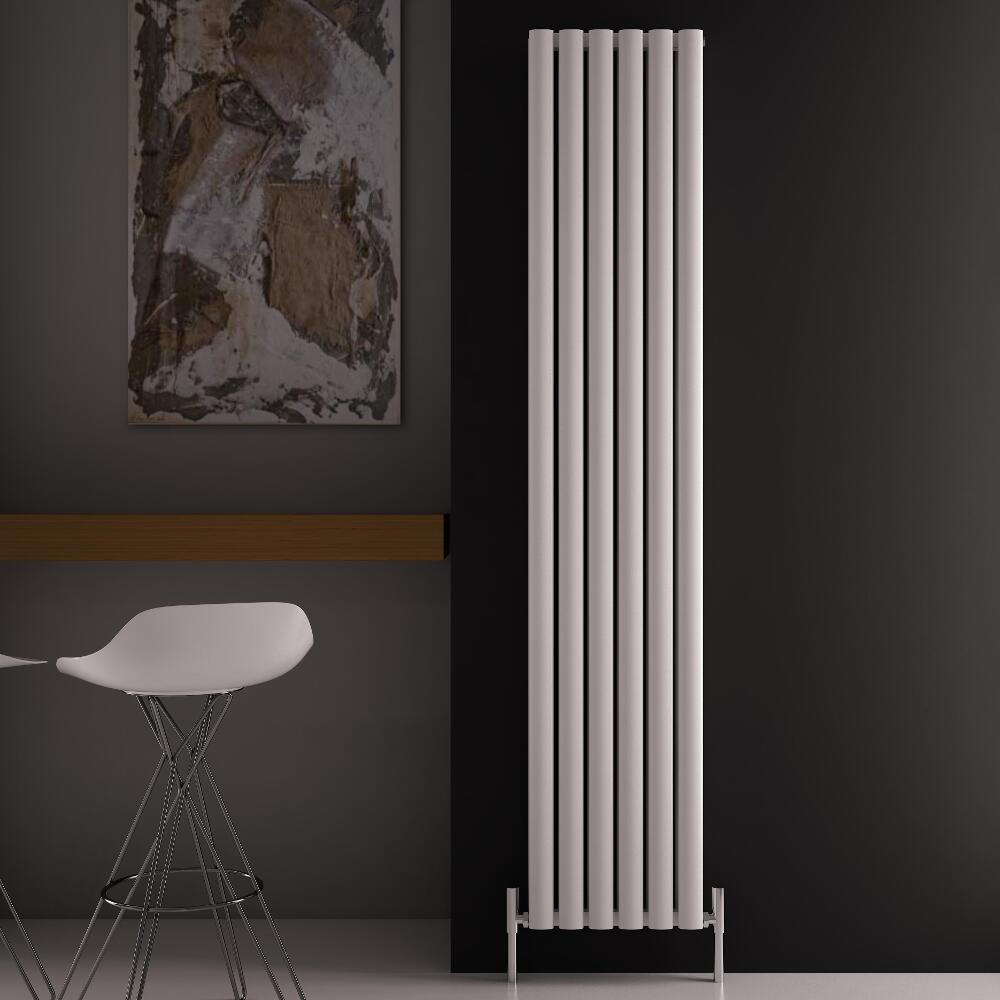 Radiador de Diseño Vertical Doble - Blanco - 1800mm x 350mm x 76mm - 1502 Vatios - Revive Air
