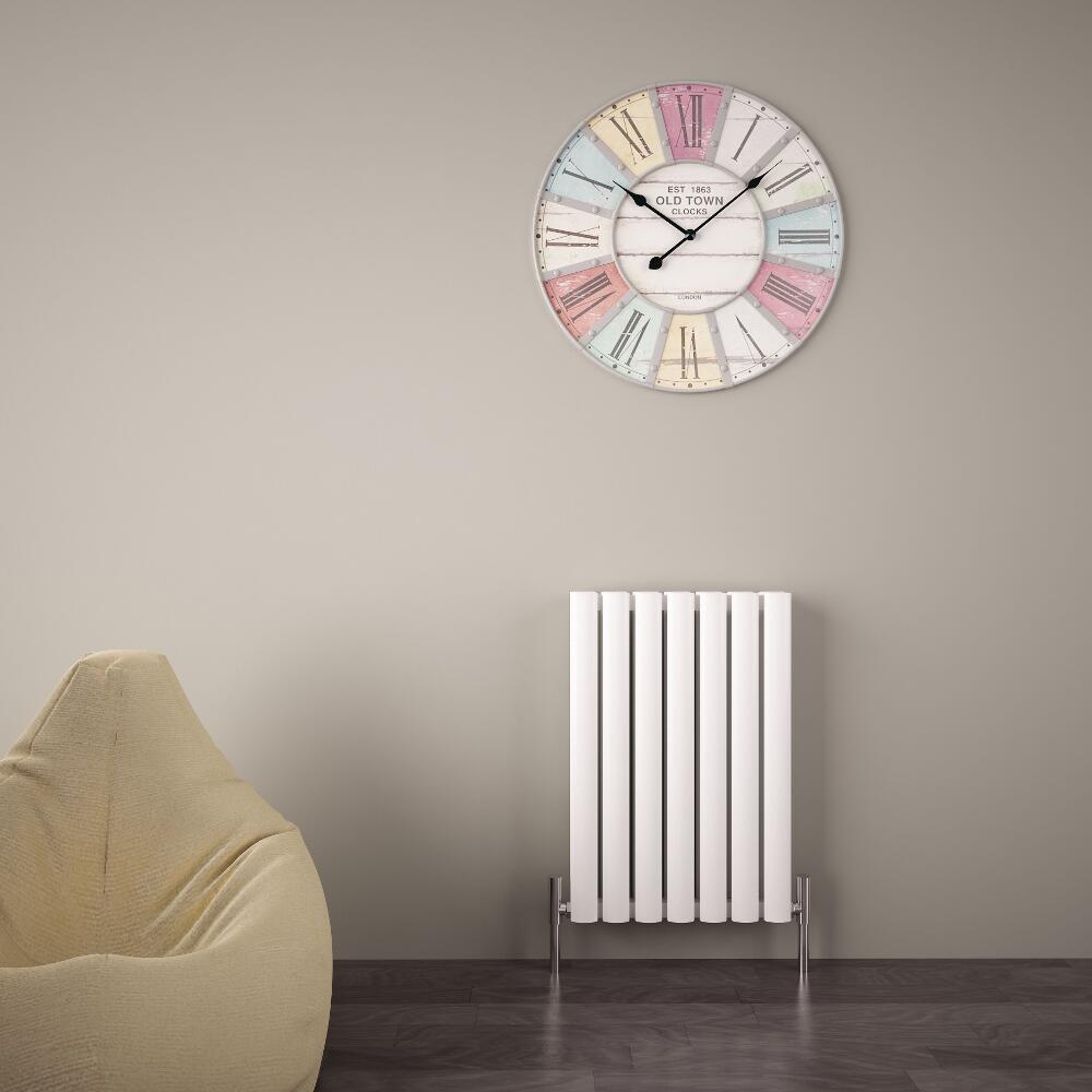 Radiador de Diseño Horizontal Doble - Blanco - 600mm x 410mm x 76mm - 804 Vatios - Revive Air