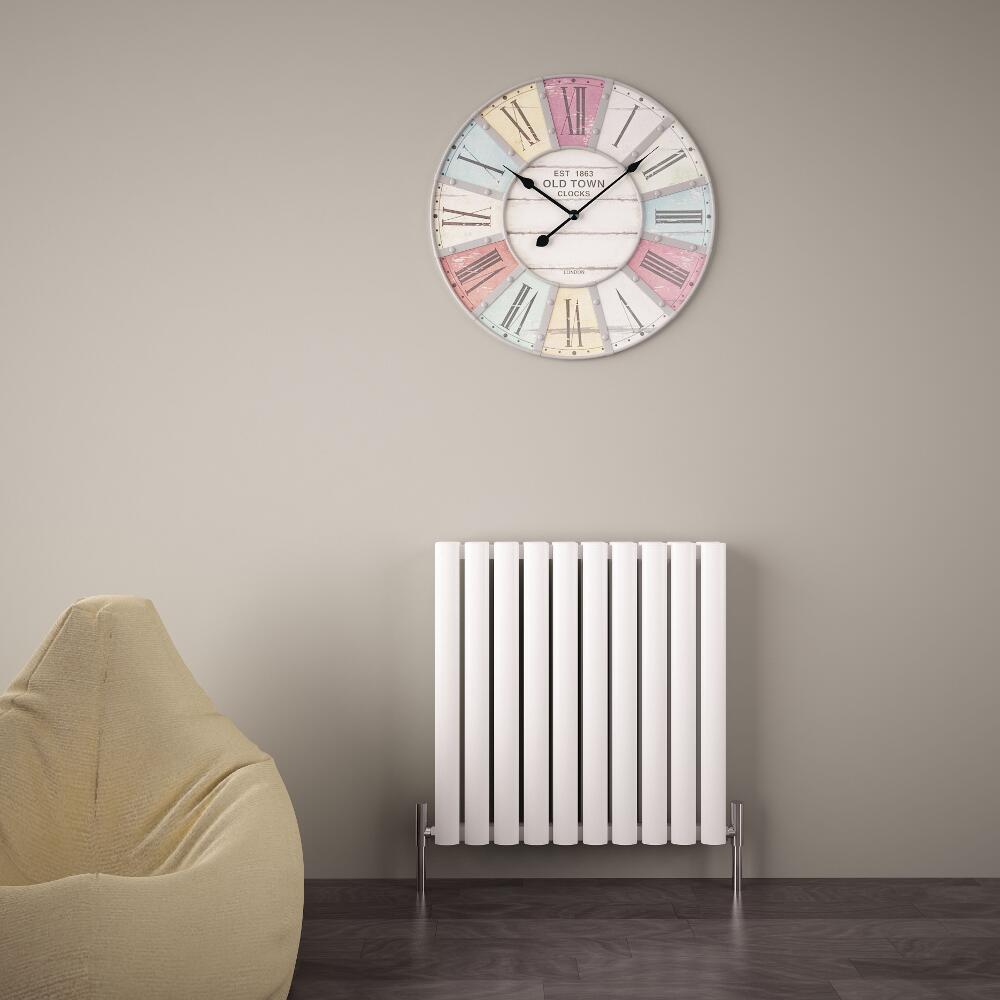 Radiador de Diseño Horizontal - Aluminio - Blanco - 600mm x 590mm - 907 Vatios - Revive Air