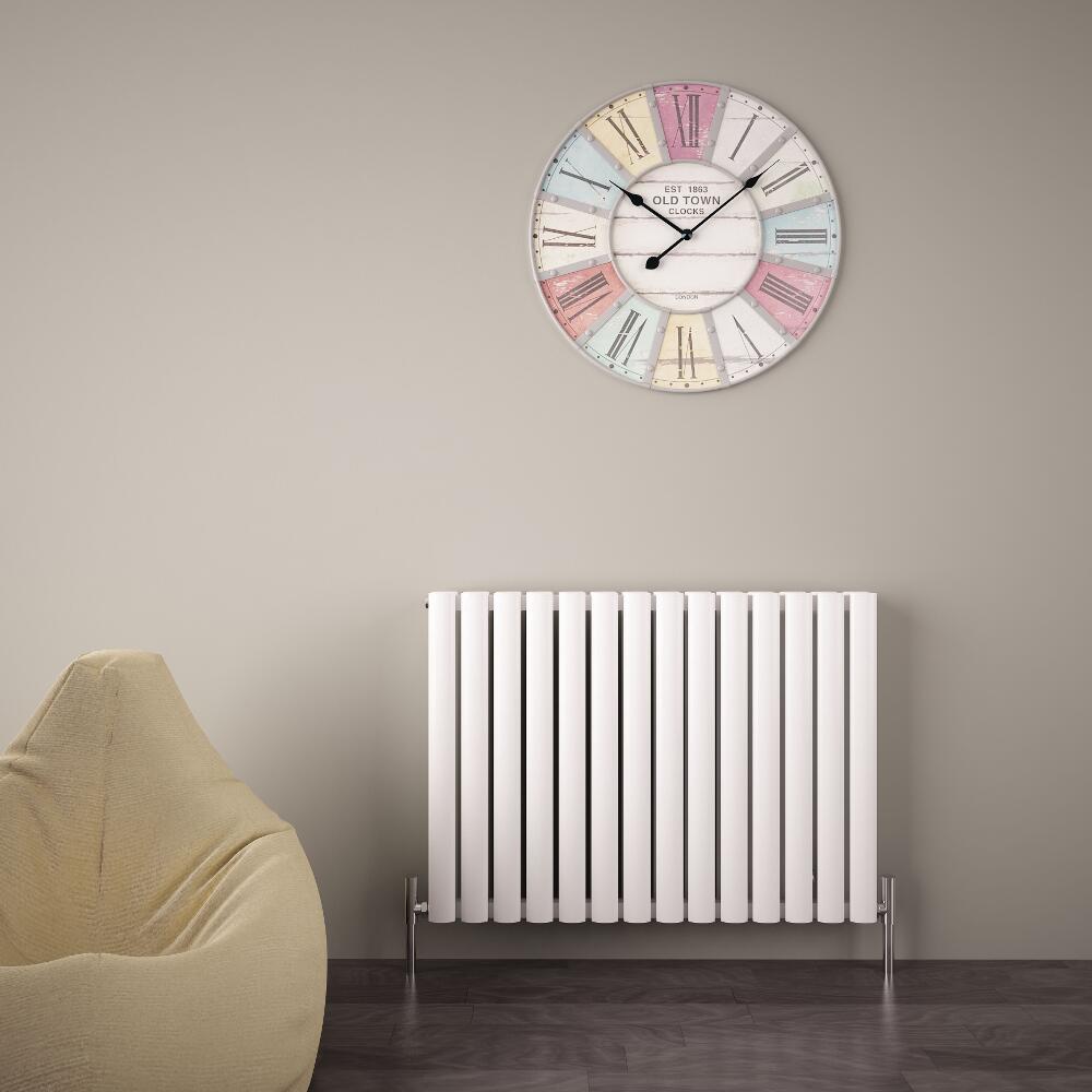 Radiador de Diseño Horizontal Doble - Blanco - 600mm x 830mm x 76mm - 1609 Vatios - Revive Air