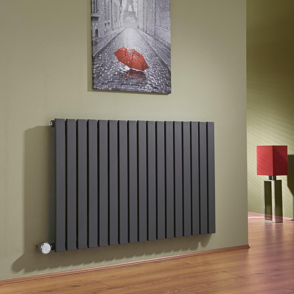 Radiador de Diseño Eléctrico Horizontal - Antracita - 635mm x 1000mm x 54mm - 1 Elemento de 1200W - Sloane