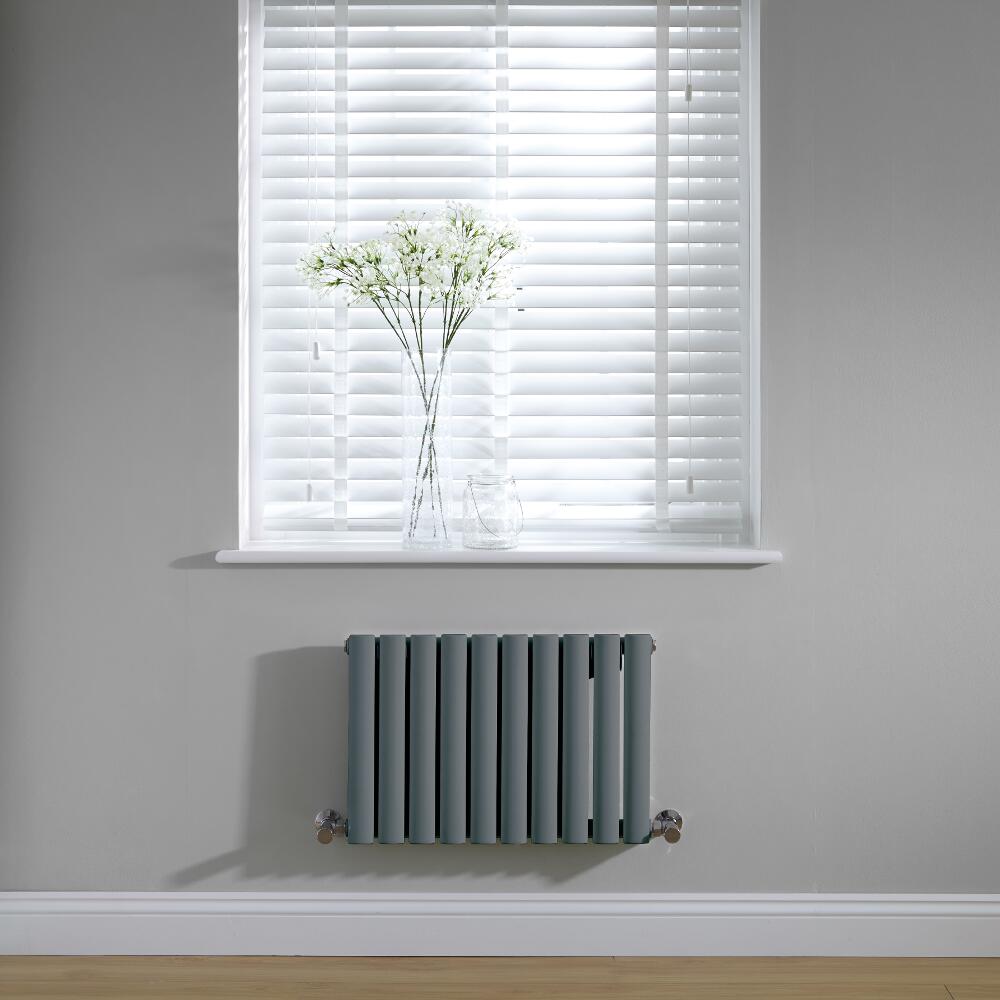 Radiador de Diseño Horizontal - Antracita - 400mm x 595mm x 56mm - 406 Vatios – Revive