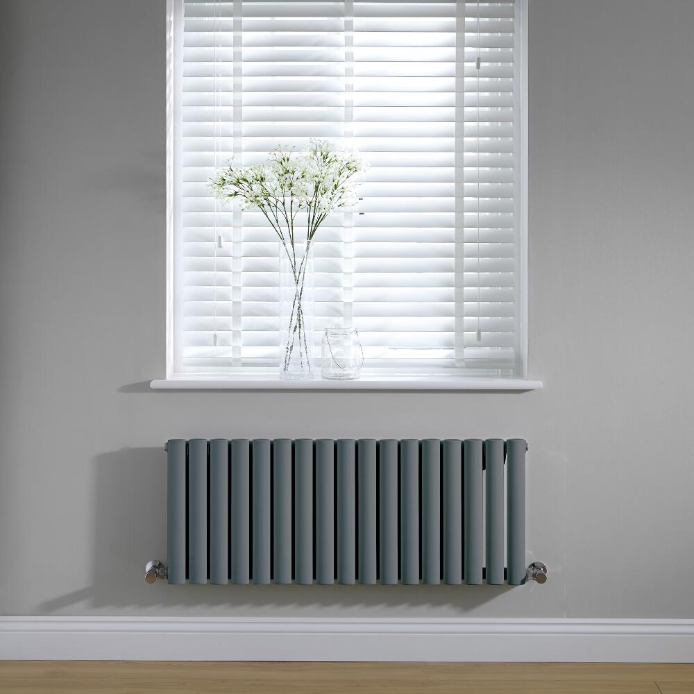 Radiador de Diseño Horizontal - Antracita - 400mm x 1000mm x 56mm - 691 Vatios – Revive