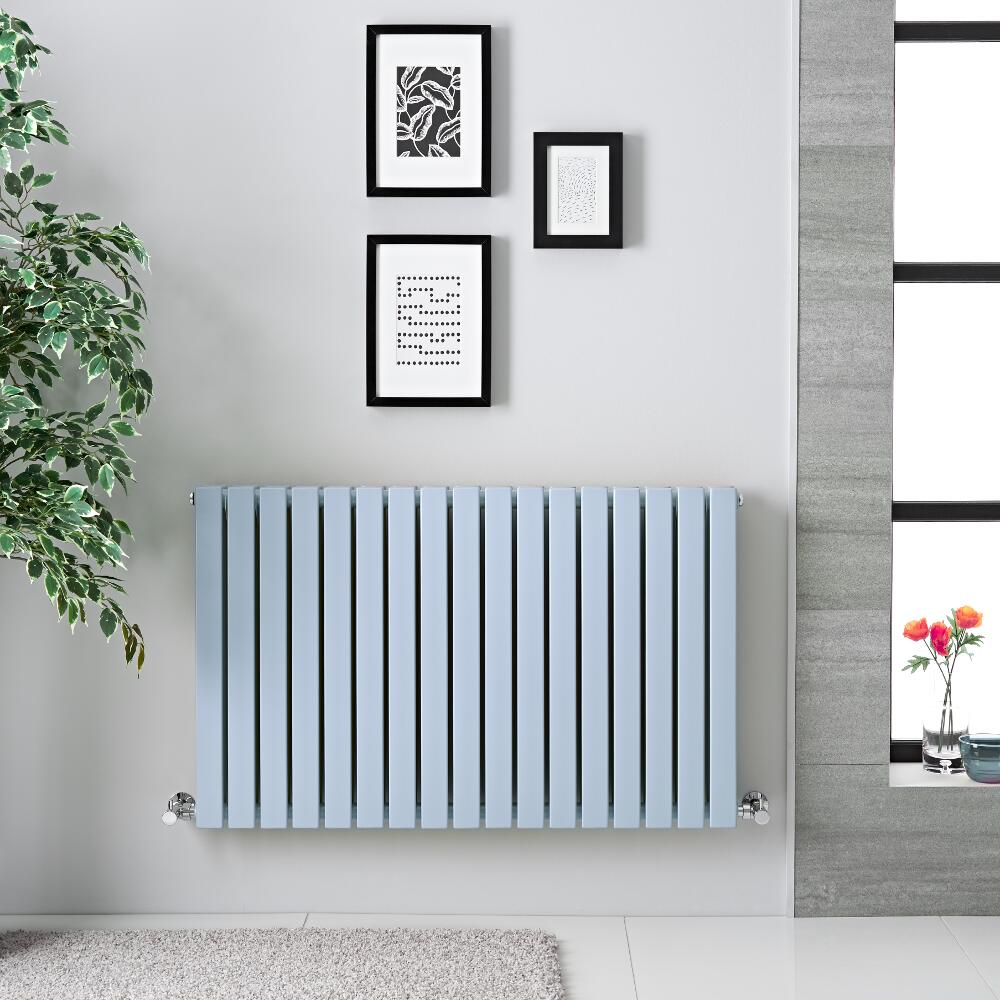 Radiador de Diseño Horizontal Doble - Azul Celeste - 635mm x 1000mm x 71mm - 1022 Vatios - Sloane