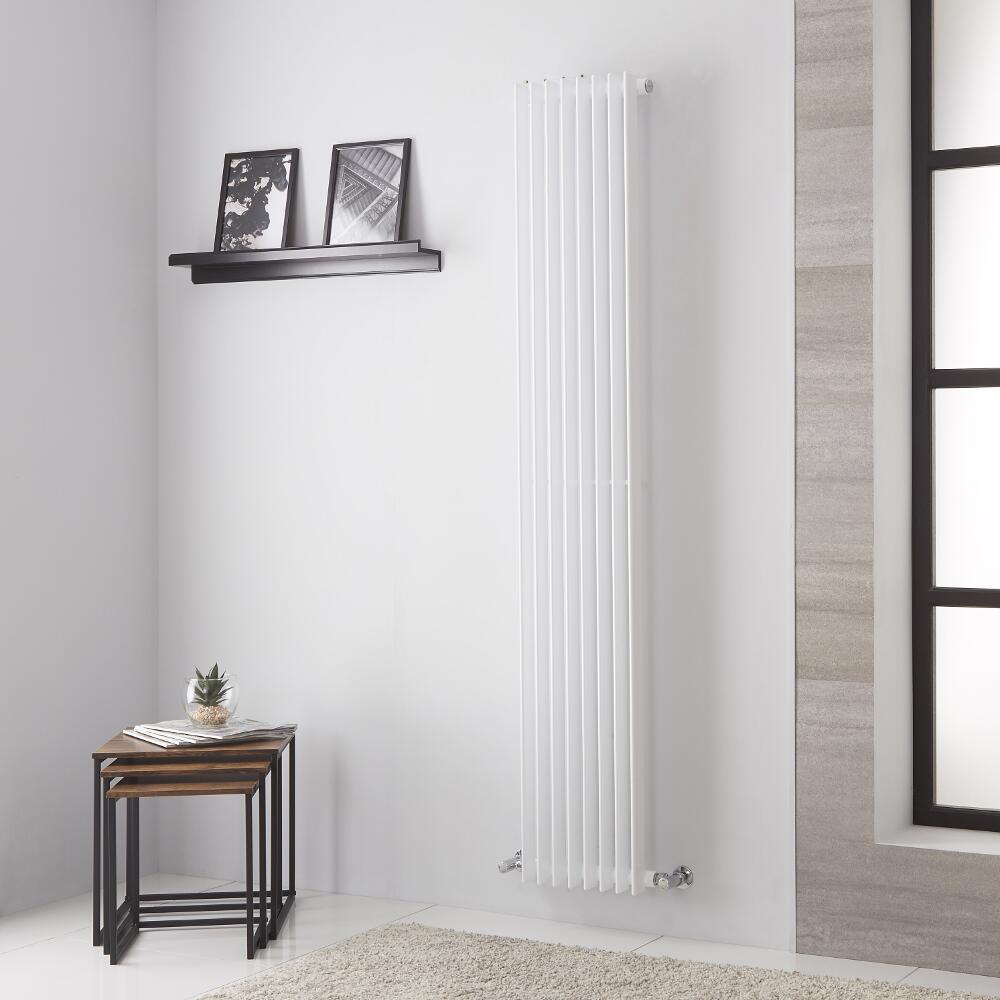 Radiador Toallero de Diseño Vertical - Color Blanco - 1800mm x 325mm - 1152 Vatios - Roma