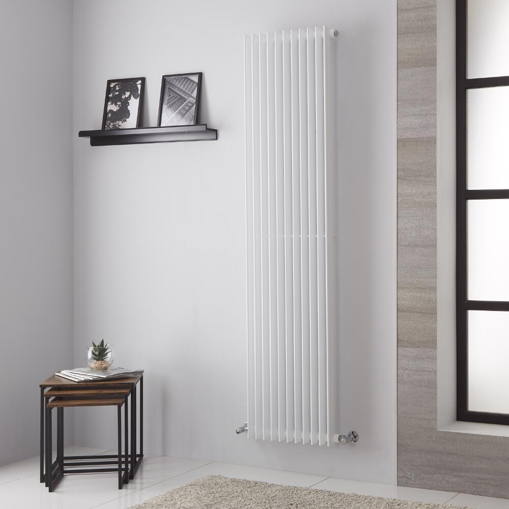 Radiador de Diseño Vertical - Color Blanco - 1800mm x 445mm - 1584 Vatios - Roma