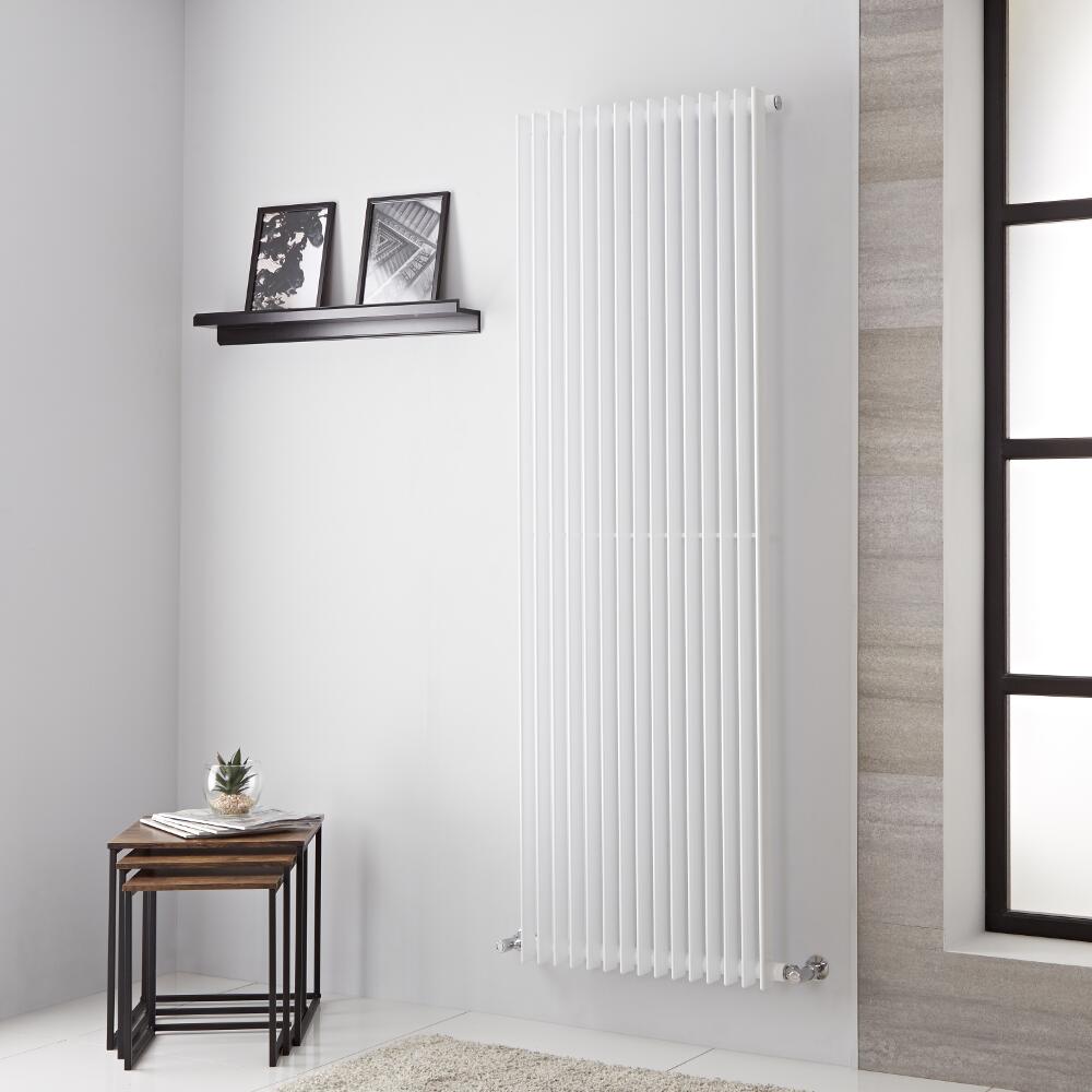 Radiador Toallero de Diseño Vertical - Color Blanco - 1800mm x 605mm - 2161 Vatios - Roma