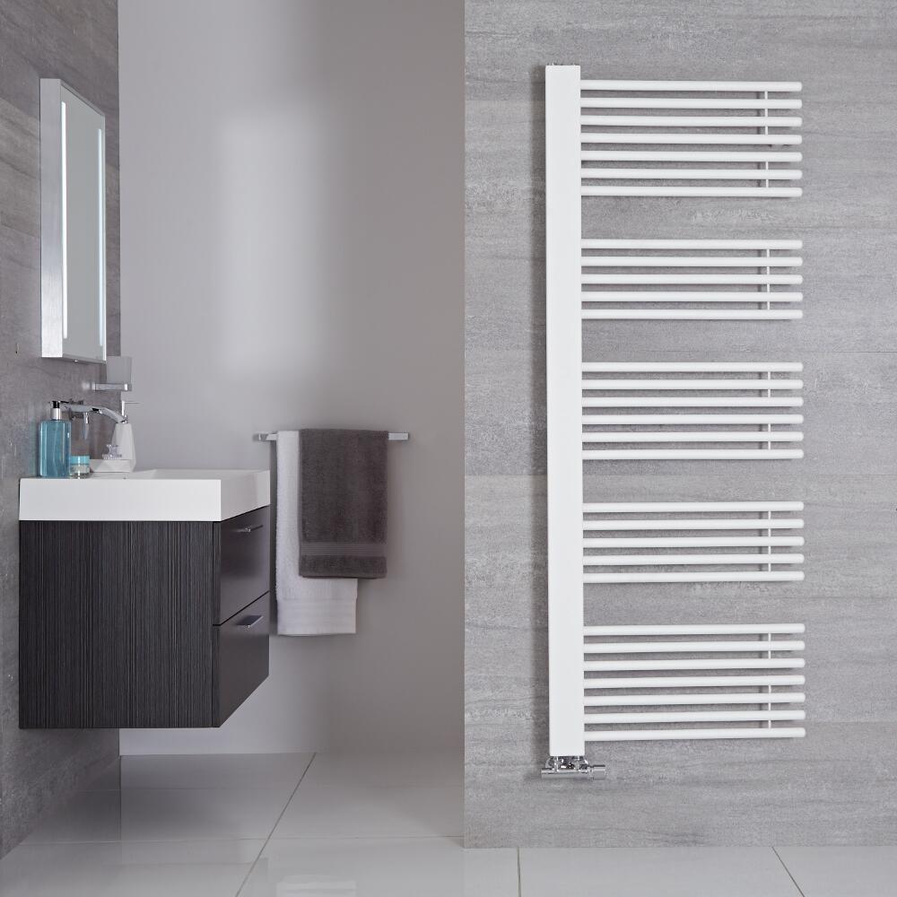 Radiador Toallero de Diseño Vertical - Color Blanco Mineral - 1600mm x 600mm - 1000 Vatios - Bosa
