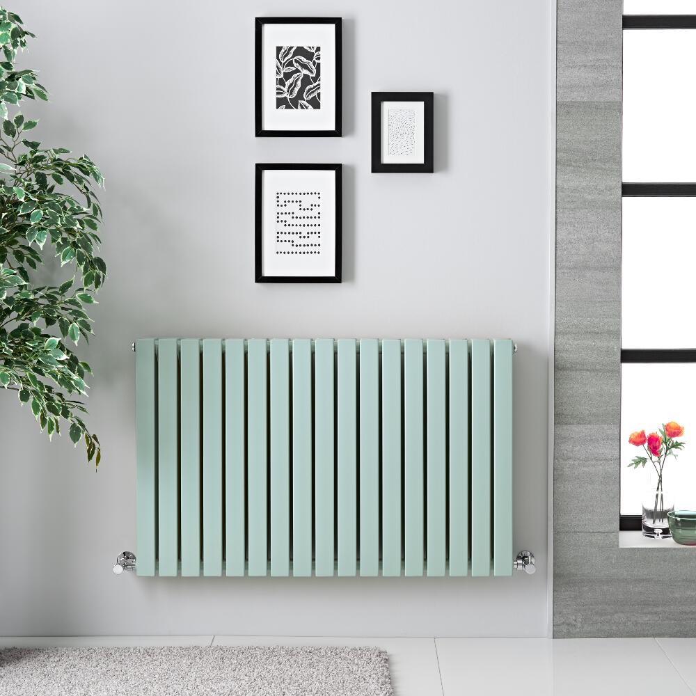 Radiador de Diseño Horizontal Doble - Verde Menta Claro - 635mm x 1000mm x 71mm - 1022 Vatios - Sloane