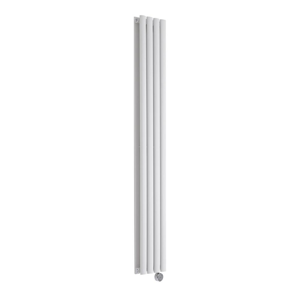 Radiador de Diseño Eléctrico Vertical Doble - Blanco - 1600mm x 236mm x 78mm - 1 Elemento de 1200W - Revive