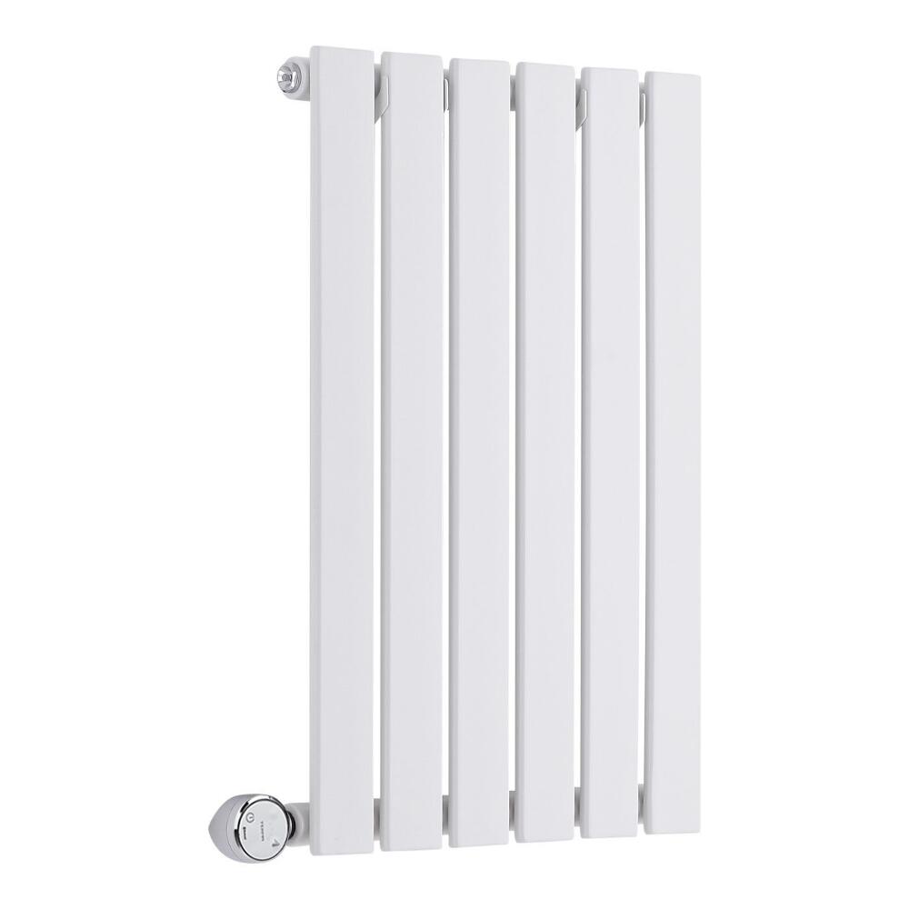 Radiador de Diseño Eléctrico Horizontal - Blanco - 635mm x 420mm x 46mm - Elemento Termostático de 400W - Delta