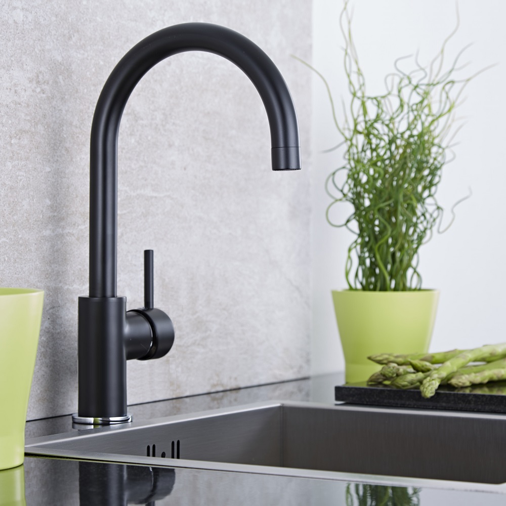 Grifo Mezclador de Cocina Negro