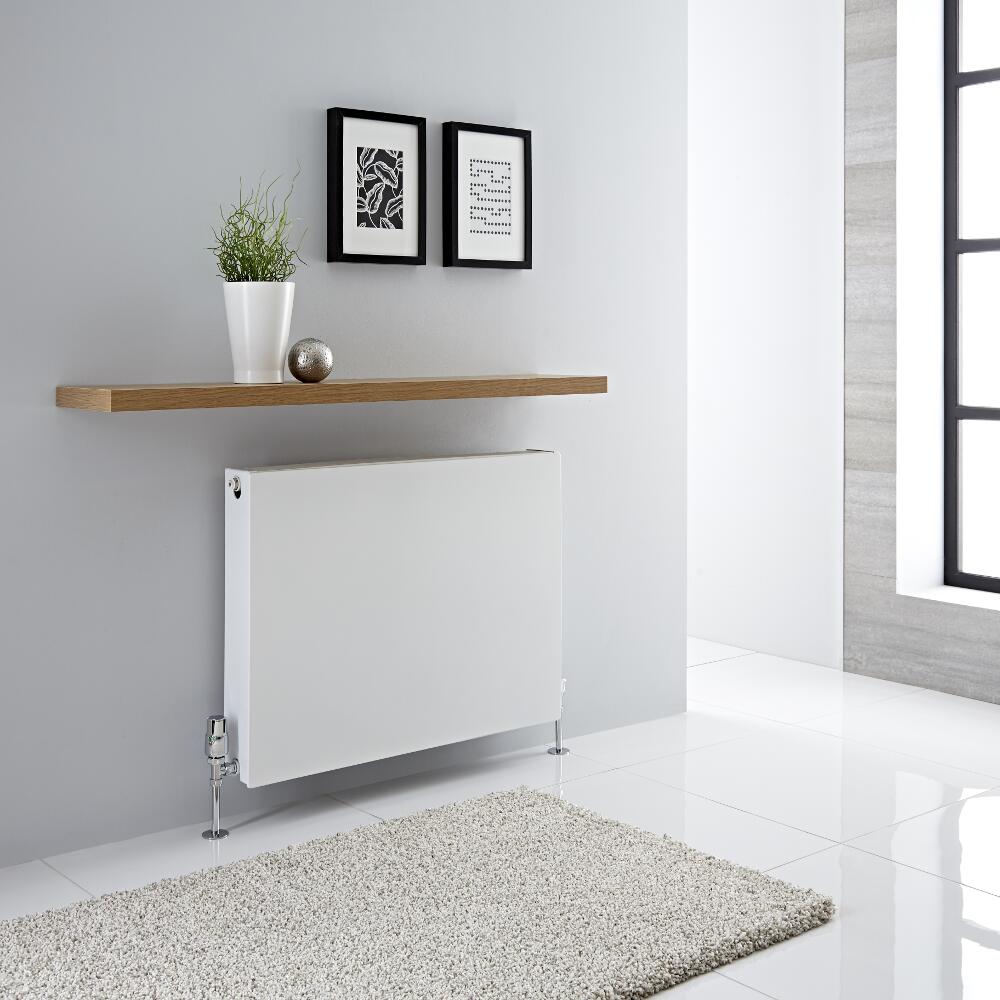 Radiador Convector Horizontal con Panel Doble - Blanco - 600mm x 800mm x 103mm - 1732 Vatios - Type 22