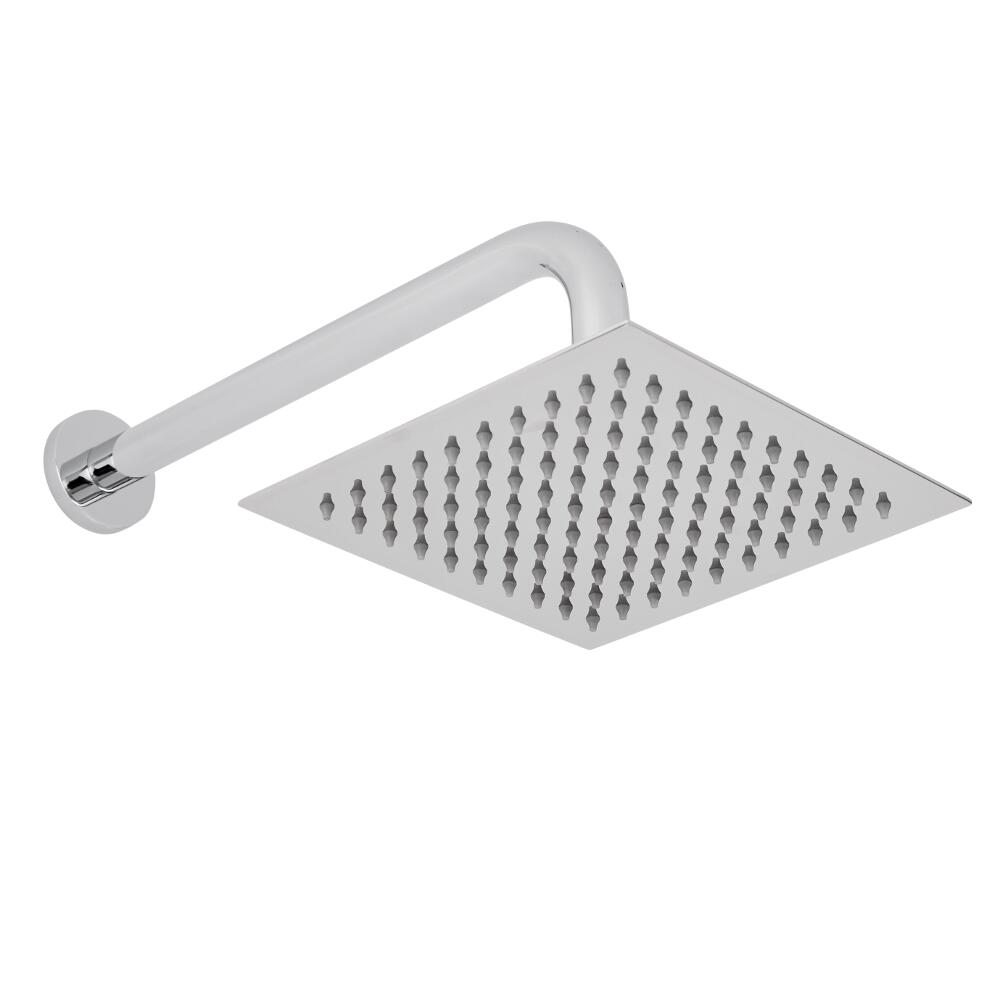 Alcachofa de Ducha Cuadrada Orientable de 200x200mm con Brazo de Ducha Mural