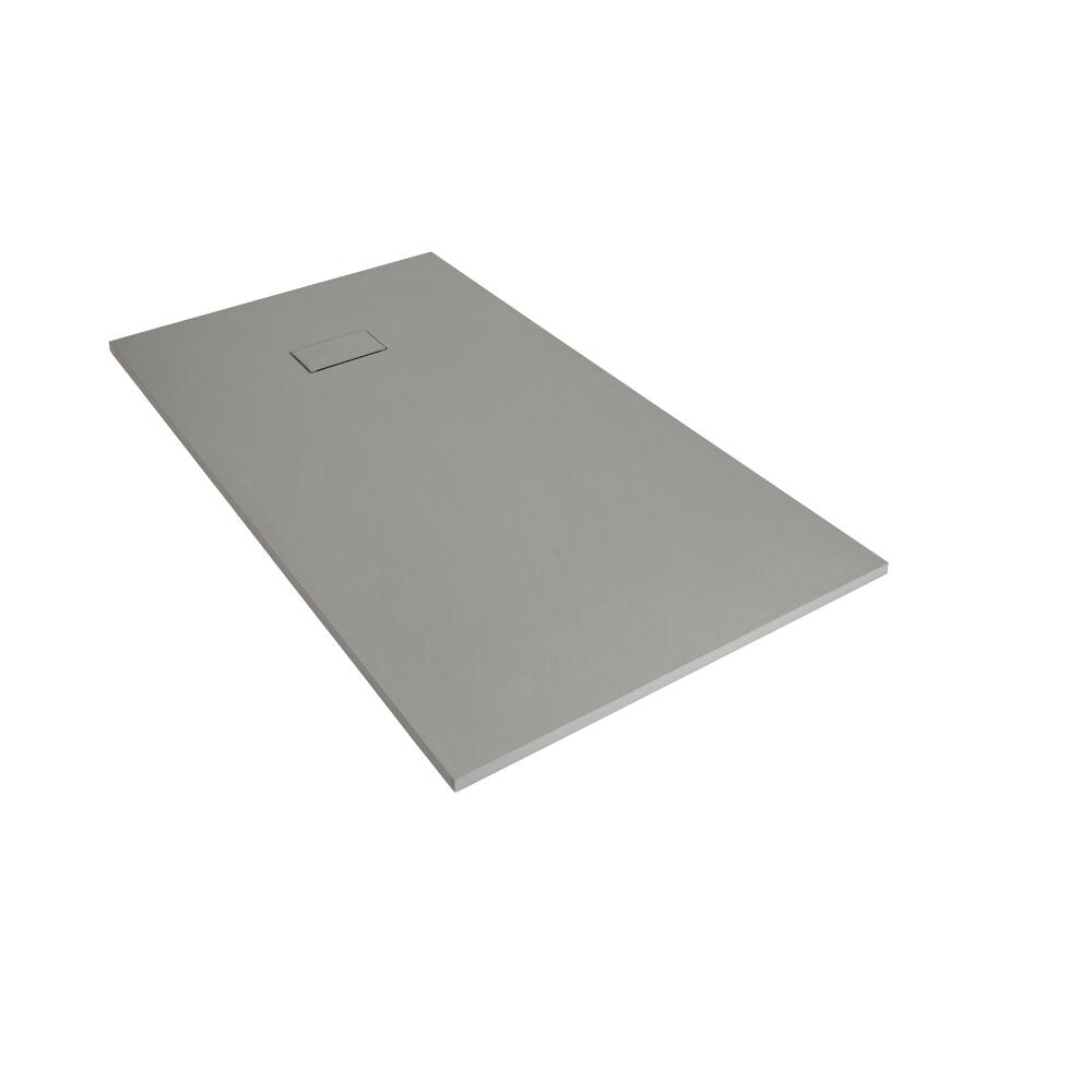 Plato de Ducha Angular Efecto Piedra de Color Gris Claro Disponible en Distintas Medidas