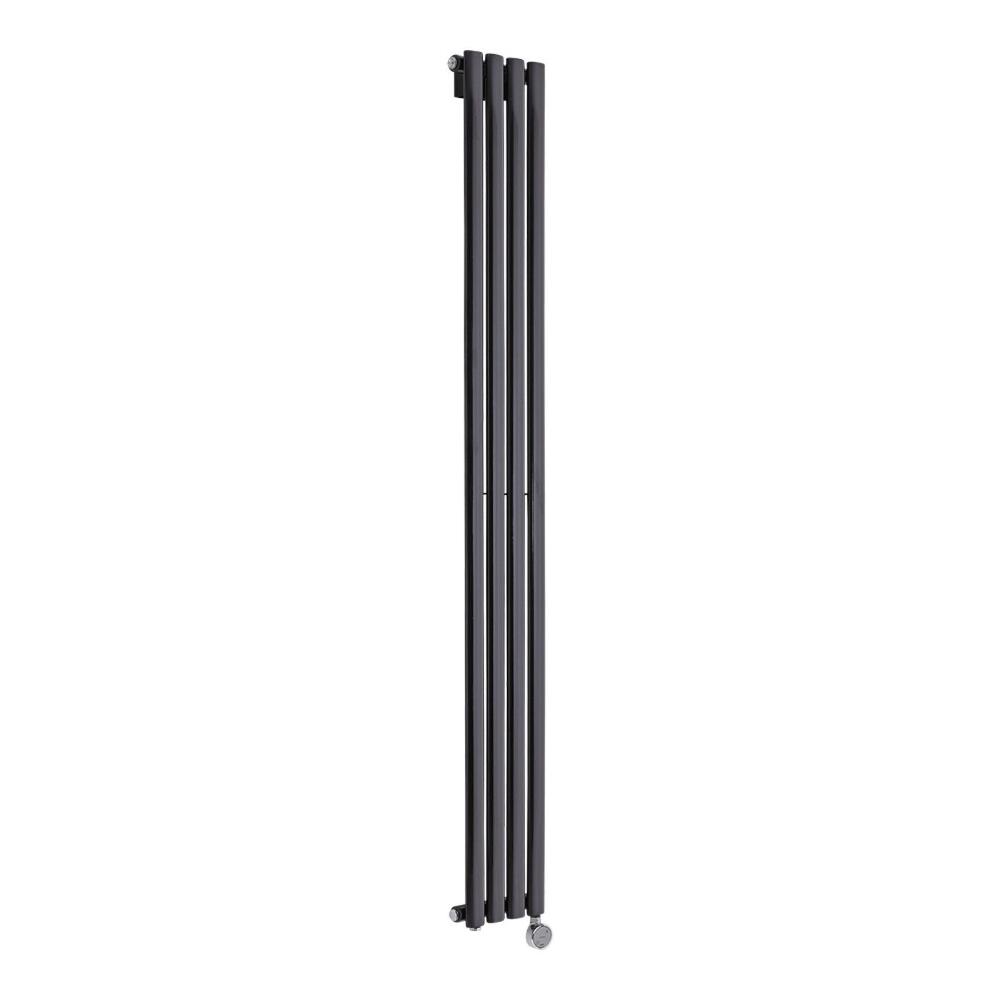 Radiador de Diseño Eléctrico Vertical - Negro - 1780mm x 236mm x 56mm - Elemento Termostático de 600W - Revive