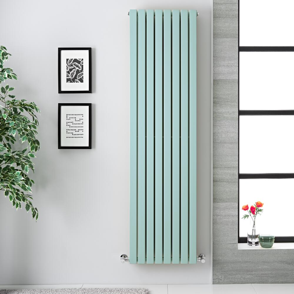 Radiador de Diseño Vertical Doble - Verde Menta Claro - 1780m x 472mm x 72mm - 1931 Vatios Vatios - Sloane
