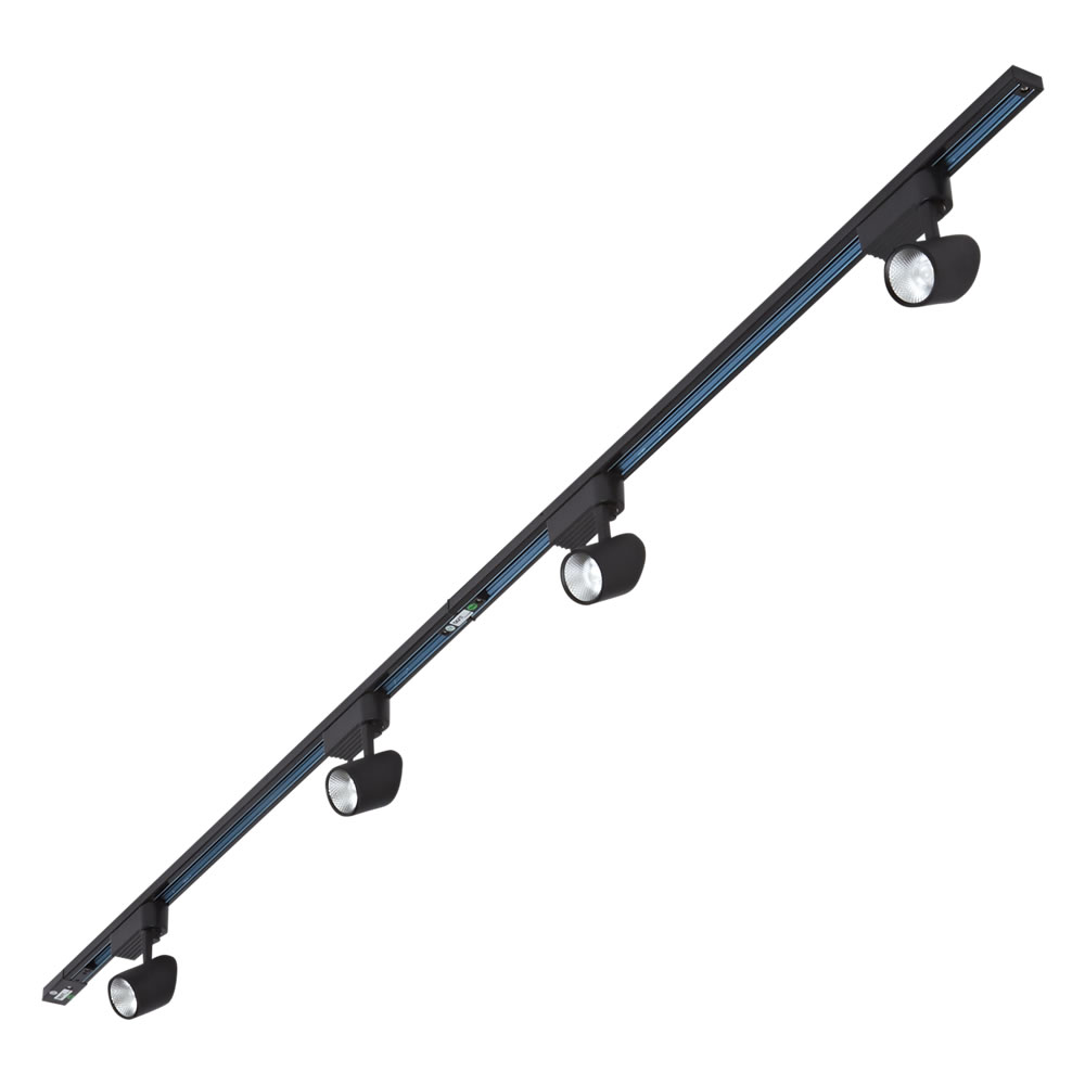 Biard Carril de Techo con 4 luces LED COB 2x 1m Negro 7W