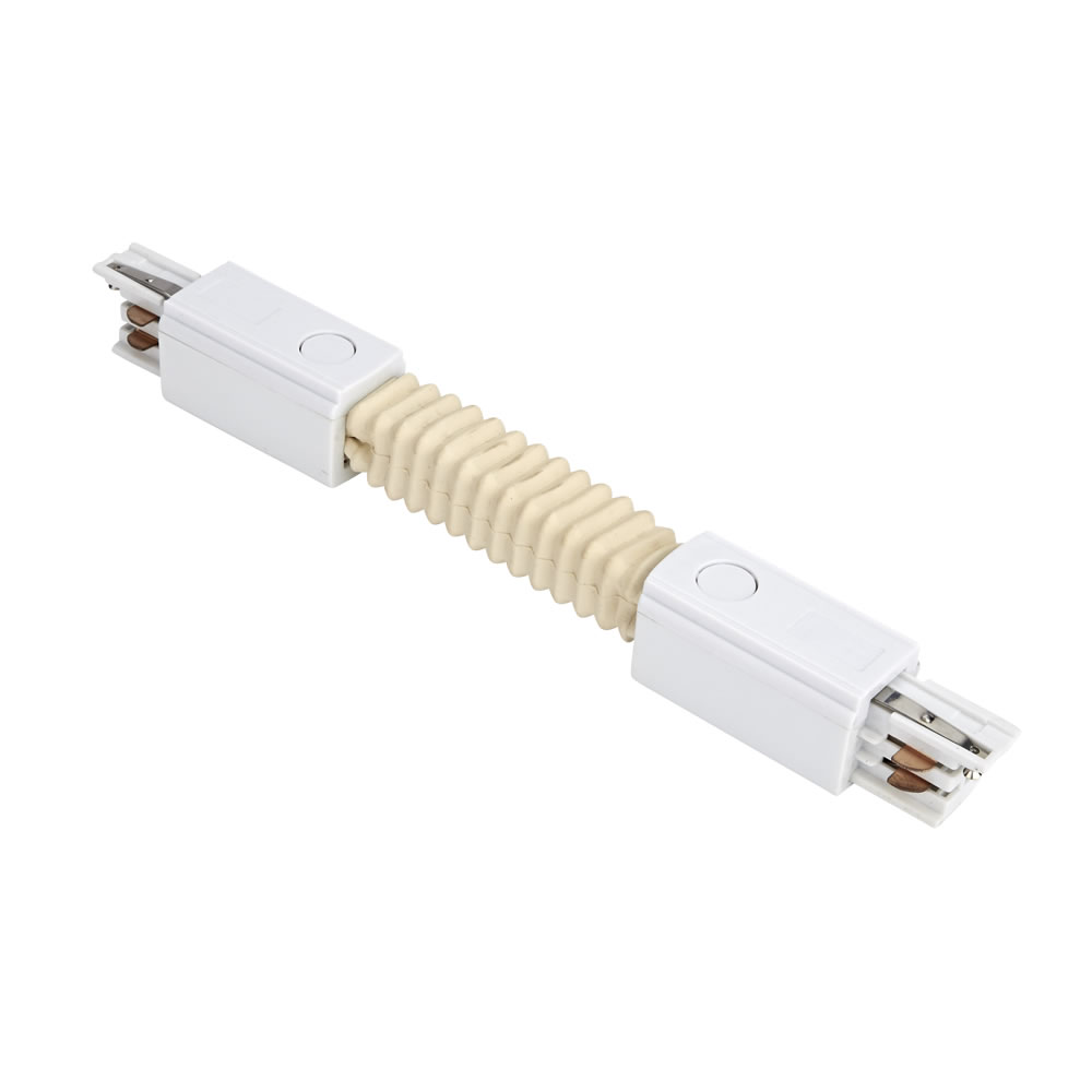 Conector Flexible para Carriles de 3 Circuitos- Blanco
