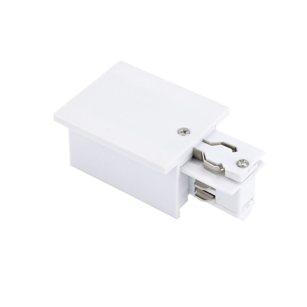 Conector de Alimentación Empotrable para Sistemas de 3 Circuitos - Blanco