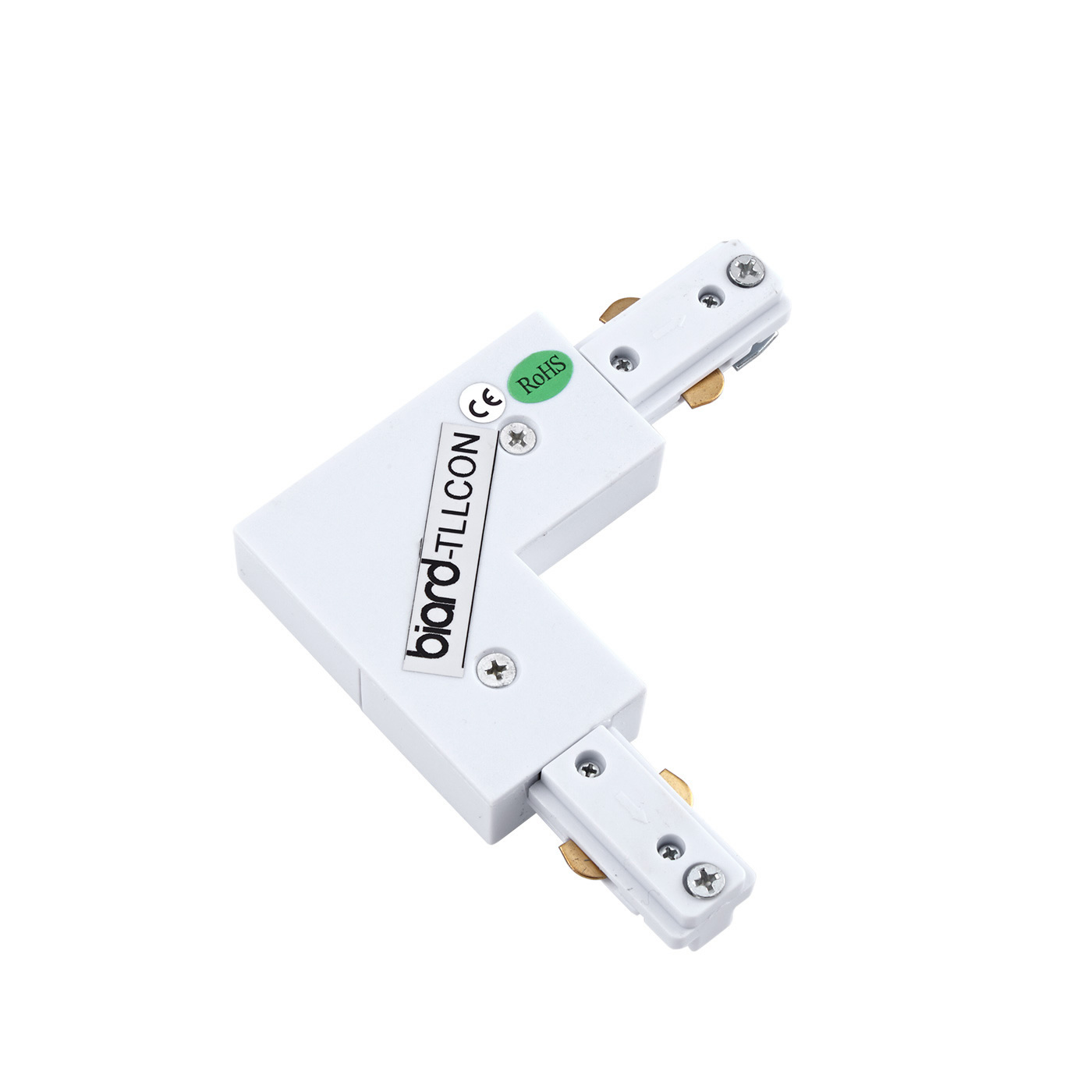 Biard Unión Conector de Esquina Blanco con Forma a "L" para Focos de Carril LED