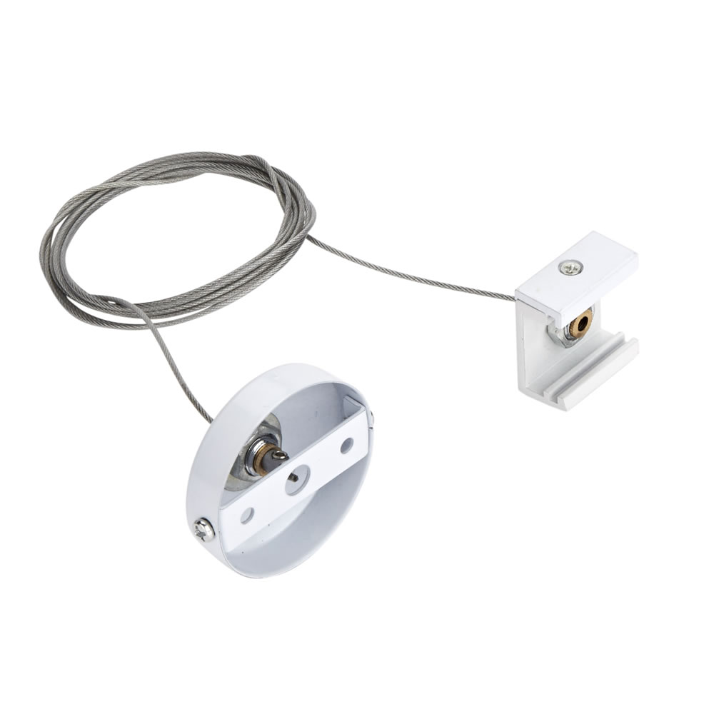 Conector para Colgar Carriles de 3 Sistemas al Techo - Blanco